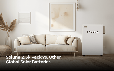 Soluna 2.5k Pack vs Other Global Solar Batteries